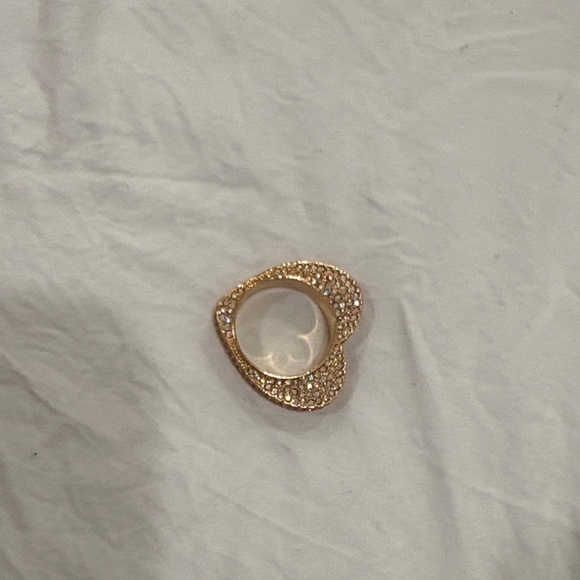 Kurt Geiger Gold Textured Women's Ring - Picture 3 of 8